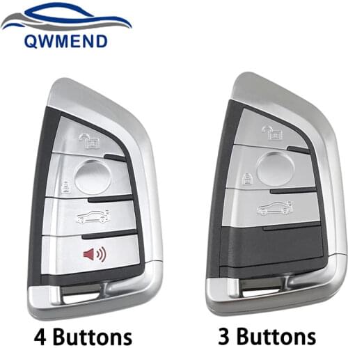 BHKEY for BMW Key Shell 3/4 Buttons Replacement Car Key Shell Case for BMW X5 X6 F15 X6 F16 G30 7 Series G11 X1 F48 F39