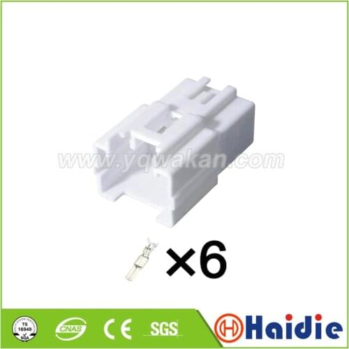 Free shipping 2sets 6pin male of MG653992 MG 653992 unsealed plug electric plastic pressure wire cable connector