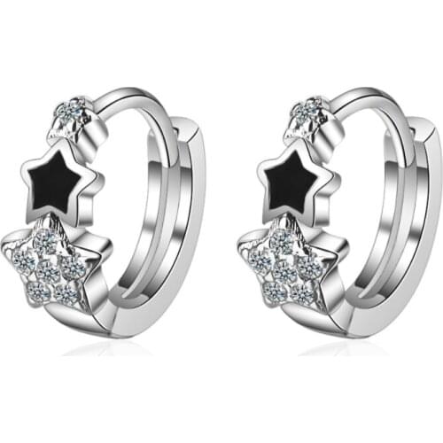 New Fashion Elegant Star Geometric Zircon Trendy Earrings For Women Jewelry Gifts SAE527