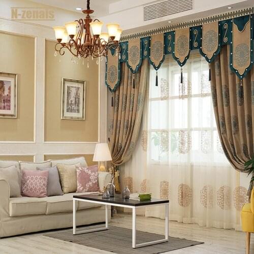 Chenille Jacquard Curtains Semi Blackout Curtains for Bedroom Living Room New Style European Luxury Curtains for Window Cortina