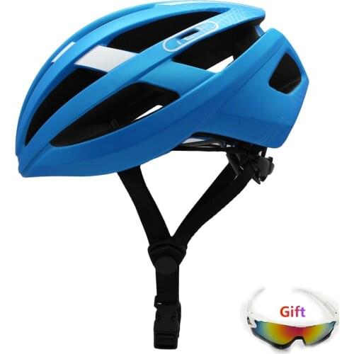 Mens Road Cycling Helmet EPS Bicycle Helmet Women 54-60cm In-molded Helmets Racing Mountain Bike Helmet with Glasses Gift Casco