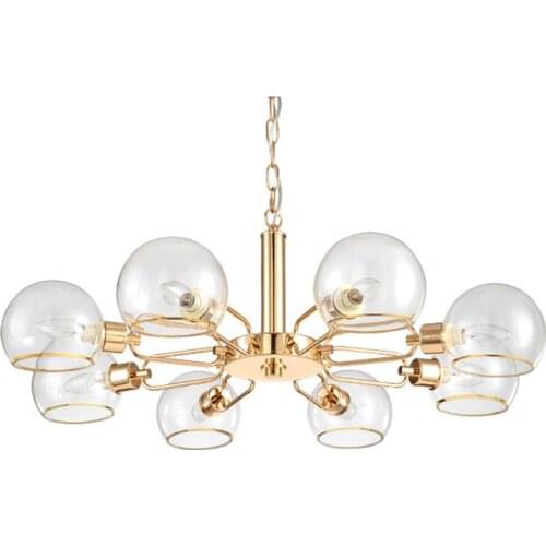 Nordic pendant lamp home living room new postmodern creative personality simple plating restaurant lamp bedroom glass lights