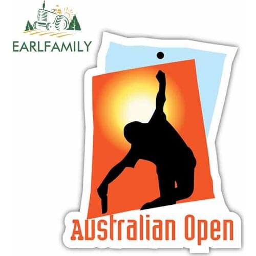 EARLFAMILY 13cm x 10.4cm For Australian Open Tennis Fine Decal Vinyl Car Wrap Personality Stickers Waterproof Car Stickers