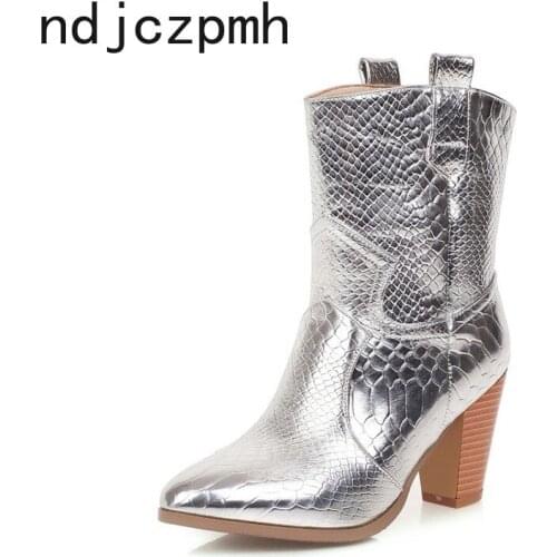 Womens Boots Autumn and Winter The New Fashion Pointed Thick Heel High Heel Short Tube Womens Shoes Plus Size 34-47 Black