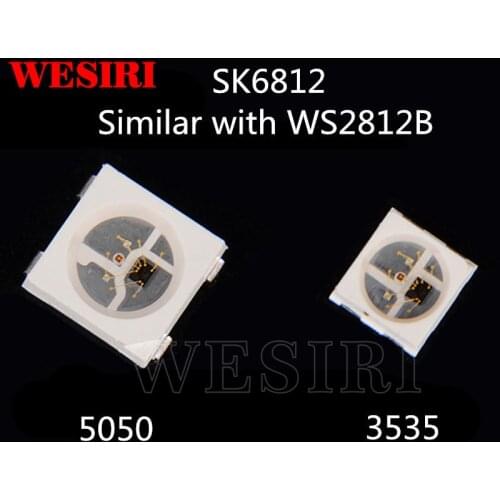 10~1000pcs SK6812 5050/3535 RGB SMD (similar with WS2812B) Individually Addressable Digital Full Color LED Chip Pixels DC5V