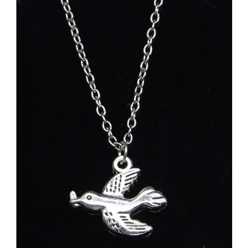 20pcs New Fashion Necklace 21x19mm swallow Pendants Short Long Women Men Colar Gift Jewelry Choker