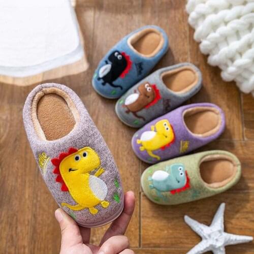 2021 Winter Cotton Slippers Candy Color Cartoon Cute Bag With Childrens Slippers Girl Male Baby Cute Children Home Cotton Shoes