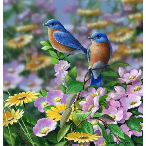 3D Diy Diamond Embroidery 5D Diamond Painting Cross Stitch Animal Magpies Needlework Crafts Rhinestone Crystal Mosaic Kit Flower