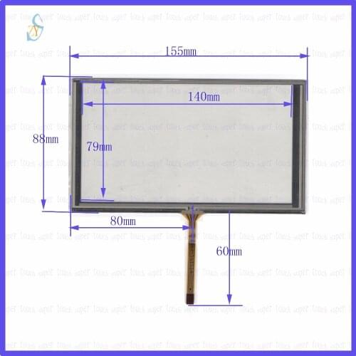 ZhiYuSun KDT-4827 6.2inch 4-wire resistive touch panel for Car DVD, 155*88 GPS Navigator screen glass this is compatible