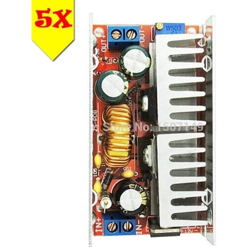 5pcs/lot DC Variable Regulator 5V-40V to 1.25V-36V 8A(max) 160W Step Down Power Apply High-Power Regulator Motor Speed Control