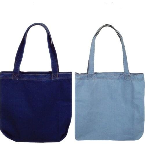 6PCS / LOT Women Shopping Bag Tote Pouch Simple Female Large Capacity Korea Pure Color Casual Handbags Shoulder Bags