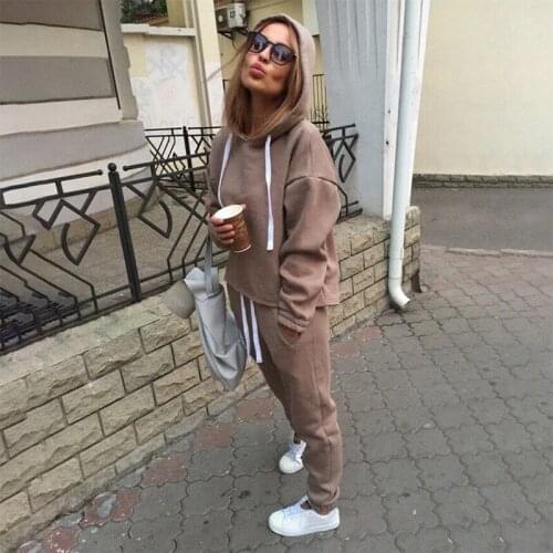 Women Tracksuit Long Sleeve Loose Sweatshirts Casual Suit Volleyball Set Two Piece Set Tops Pants Sporting