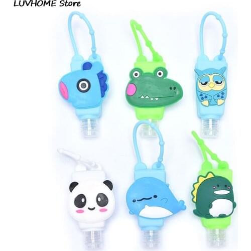 1Pc 30ml Portable Mini Empty Bottle Travel Refillable Bottle Silicone Protective Case Hand Disinfecting Sub Bottle