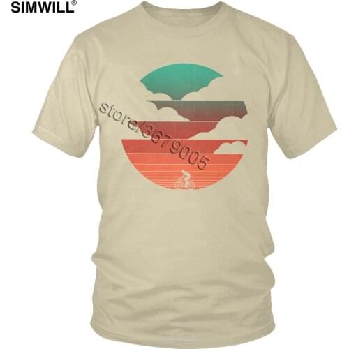 Retro Summer MTB Bike T-Shirt for Men Cotton Moutain Biking Tshirt Cycling West Biker T Shirts Short Sleeved Streetwear Tops Tee