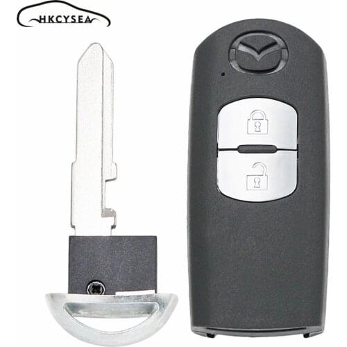 HKCYSEA 433Mhz ID49 2/3 Buttons Smart Key Fit for MAZDA CX-5 CX-7 Atenza Model SKE13E-01 SKE13E-02 Car Remote Control