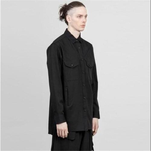 [Custom] New multi-pocket traveler jacket with dark blouses M-6XL! Plus-size mens shirts
