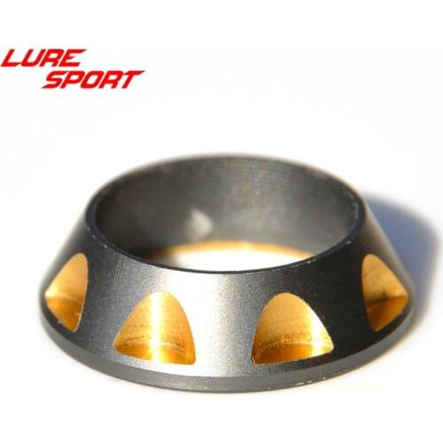 LURESPORT 5pcs Aluminum Ring groove Wind Check Gold Grey colors Rod Building Component Repair Fishing rod DIY Accessory