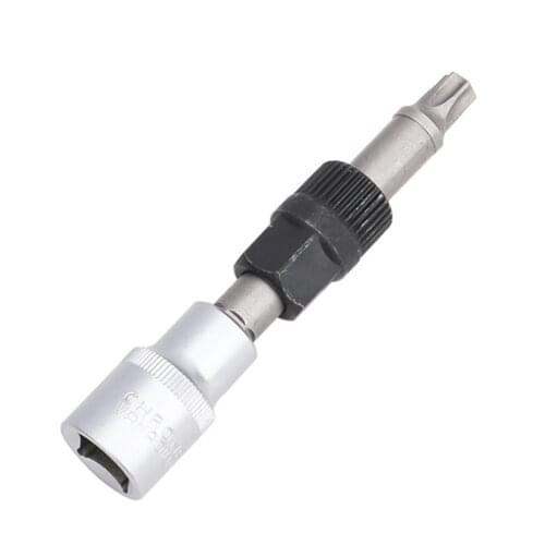 M10 alternator pulley socket drill bit with 33 teeth tool alternator pulley center bolt remover socket wrench tool