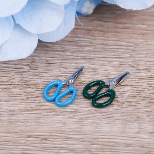 Metal Simulation Scissors Miniature Dolls House Furniture 1:12 1pc Doll house Accessorie Metal Mini Scissors