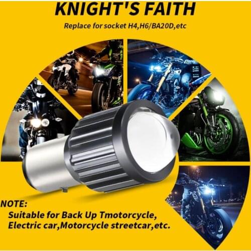 Motorcycle LED Dual Color LED H4 HS1 H6 BA20D Projector Lens White Yellow Headlight High/Low Bulb Scooter E-Bike Fog Lamp