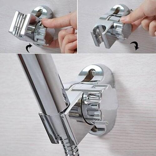 Wall Mount Durable Bathroom Hotel Rotatable Home Hanging Adjustable Silver Wash Showerhead Holder