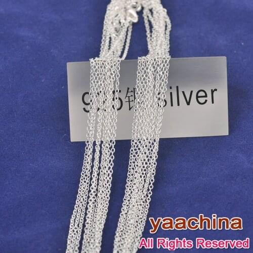 Nice 18inch 30PCS 925 Sterling Silver "O" Necklace Jewelry Silver 925 Jewelry Necklaces Chains 18" ROLO chain Necklaces