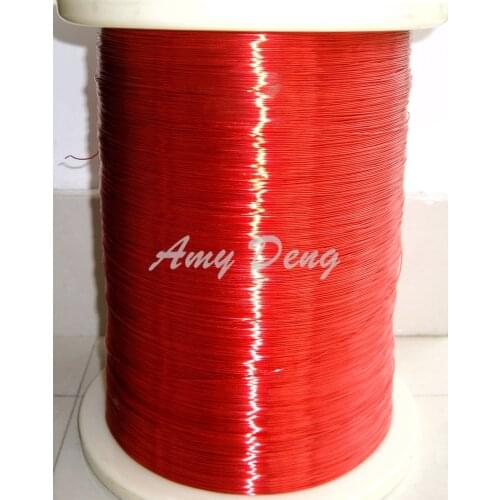 100 meters/lot 0.7mm red new polyurethane enamelled wire copper wire QA-1-130 2UEW per meter for sale
