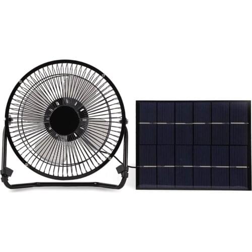 5W USB Solar Panel Powered Mini Portable Fan for outdoor activitie Travel essentials phone charging