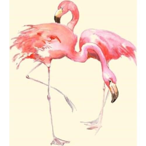 Pink PVC Patch Clothes Large Parent-Child flamingo Thermal Transfer Printing T shirt Girl iron on patches for clothing Stickers