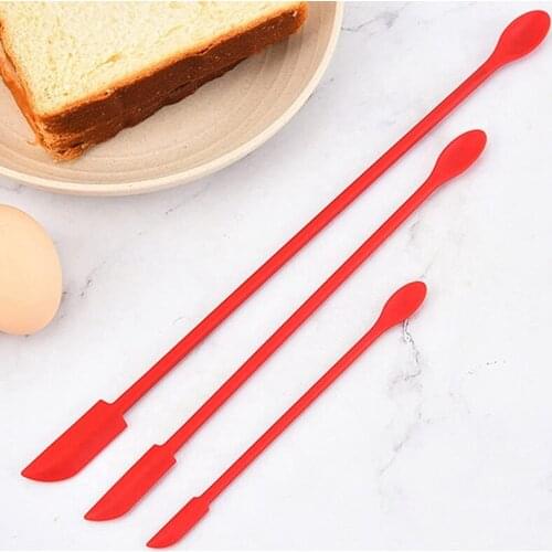 Silicone Jar Spatula Small Spatulas Reusable Double-Ended Tiny Silicone Spoon Spatula For Kitchen And Beauty