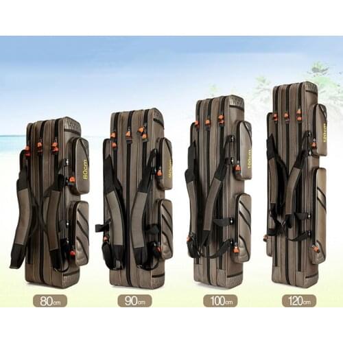 High Quality Fishing bag Multifulctional Oxford Material Waterproof Steel Wire Wrapped Durable Case Fishing Rod Bag Tackle B302
