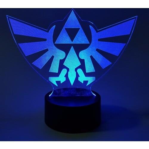 Zelda Visual Illusion LED 3D Nightlight RGB Color Changing Link Action Figure Anime Game Breath of the Wild