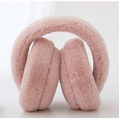 Unisex Warm Earmuffs Solid Color Autumn Winter Basic Korean Style Adults Soft Plush High Quality Foldable Thicken Earmuffs