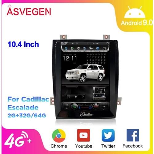 PX6 Vertical Screen 10.4" Quad Core Tesla 1024*768Android Car DVD GPS Navigation Radio Audio Player For Cadillac Escalade RAM 2G