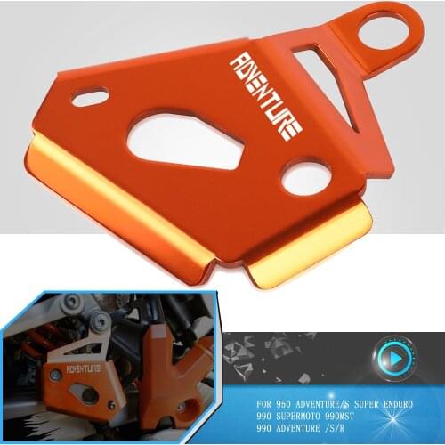 For 950 Adventure SUPER ENDURO 990 SUPERMOTO 990ADVENTURE/S/R/MST 2006-2013 Rear Brake Reservoir Pump Protector Guard Heel Cover