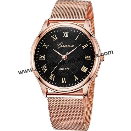 Roman Number Women Alloy Casual Wristwatches Hot Quartz Watches Case Cute Fashion Men Sport Geneva Watches 626
