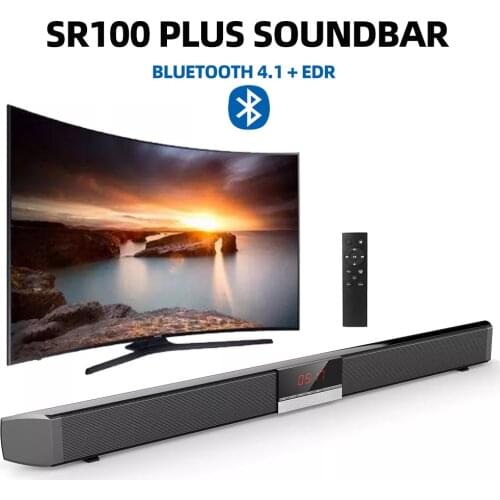 SR100 Plus Bluetooth Soundbar Home TV Speaker Wireless Subwoofer Remote Control Stereo Surround Sound Speakers for Home Theater