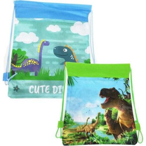1pc Cartoon Dinosaur Drawstring Bags Kids Backpacks Clothes Shoes Storage School Bags Gifts Children Organizer Pouch Laundry Bag