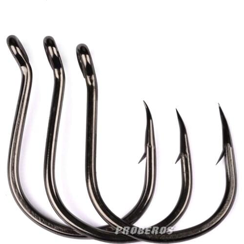 10pcs fishing Wide belly hook with barbed hooks in bulk single hook fish sofe lures barbed hook wide belly fishing tackle