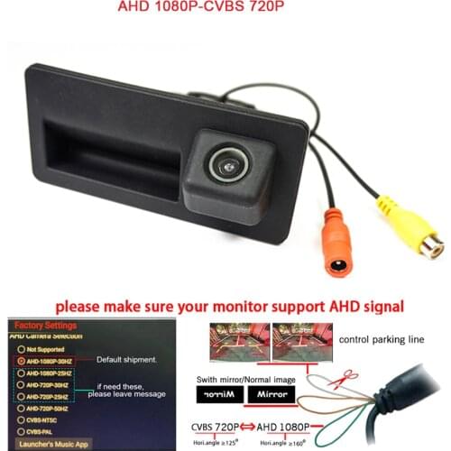 1080P/720P AHD car rear Trunk handle camera for Passat B6 B7 Tiguan Sagitar Tiguan Golf Touran Jetta Polo Touareg MAGOTAN Superb