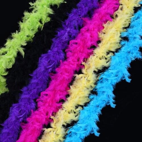 Plumas 2yard Decorative Marabou Feathers Strip Colored Fluffy Turkey Plume Boas Plumes Boa Festival Party Feather Trim DIY Craft