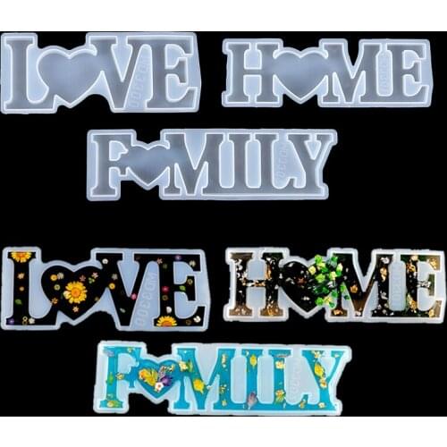 3PCS Large Letters Heart Resin Casting Mold Silicone Alphabet Mould DIY Craft Party Decorating Valentines Day Jewelry Making