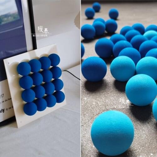 40mm Decor Painting Ball Blue Miyakes Style Designer Accessories DIY Party Decor Dolls Handicrafts Photo Props
