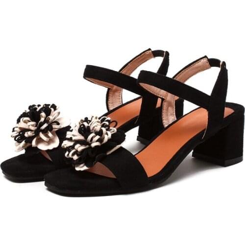 BLXQPYT 2020 Fashion High Heel women designers Gladiator Sandals Open toe Summer Flower Pumps Ladies Sandalias Big Size 42 A27-5