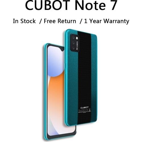 Cubot Note 7 Android 10 Mobile Phone Triple Camera 13MP 4G LTE 5.5 Inch 2GB RAM 16GB ROM 3100mAh Smartphone Small Cheap Phone