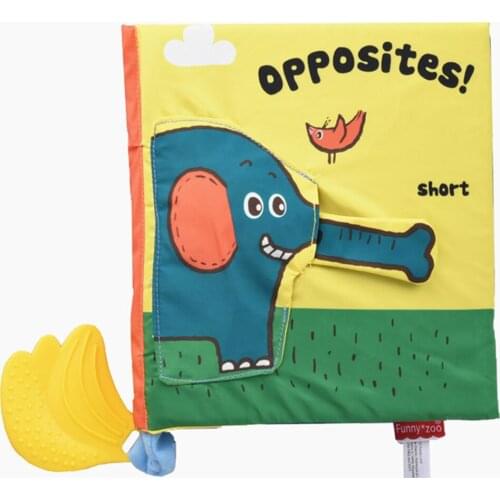 Childrens Educational Toys Baby Cognitive Book Soft Cloth Baby Intelligence Development Learn Picture Elephant Cognize Book