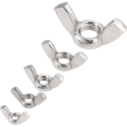 10 Pcs/Lots DIN315 M3 M4 M5 M6 M8 M10 M12 304 Stainless Steel Hand Tighten Nut Butterfly Nuts Wing Nuts Hardware Fastener