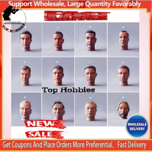 DID DML 1/6 Scale Action Figure Male Head Sculpture Soldier Long NeckToy Head Carving For 12Inch Veyron WWII Soldier Body Figure