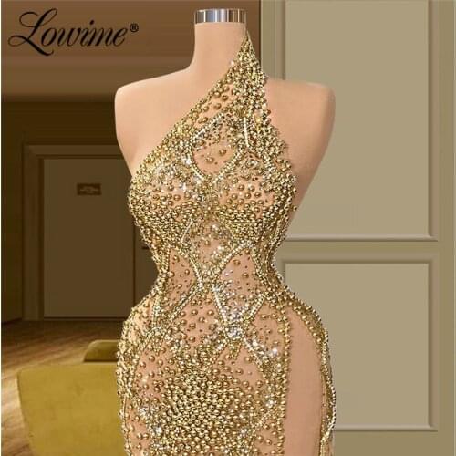 Customized See Through Beading Evening Dresses 2021 Robe De Soirée De Mariage Long Evening Dress For Women Party Gowns Prom