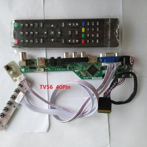 Kit for LP156WH2(TL)(QB) LCD LED USB HDMI Panel Screen Controller driver board VGA remote TV AV 1366X768 15.6" 40pin LVDS
